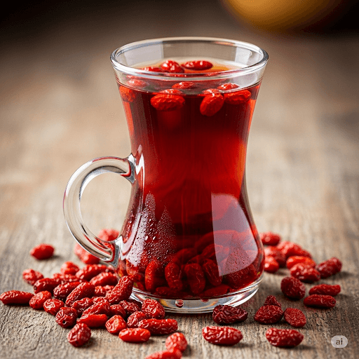 Barberry Tea - Tart and tangy tea made from dried barberries, rich in vitamin C and beloved for its medicinal properties.