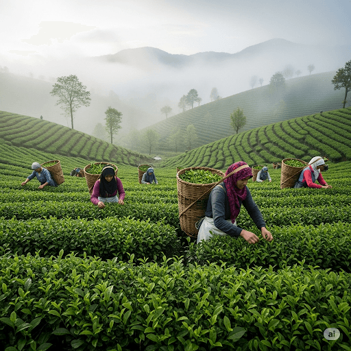 Lahijan Tea - The crown jewel of Persian tea, grown in the misty mountains of Gilan province. Known for its golden color and rich, malty flavor.