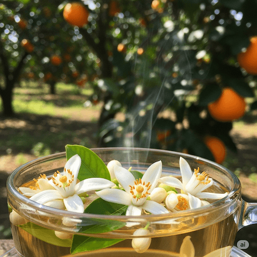 Orange Blossom Tea - Fragrant tea made from orange tree blossoms, popular in southern Iranian cities with citrus groves.