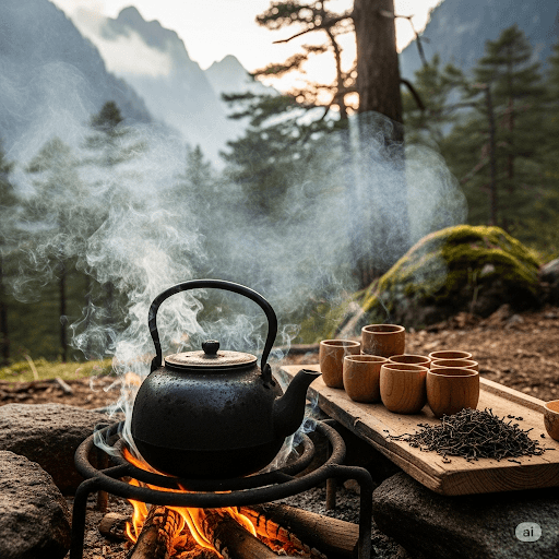 Smoky Mountain Tea - Unique tea with a subtle smoky flavor, traditionally prepared over wood fires in mountainous regions.
